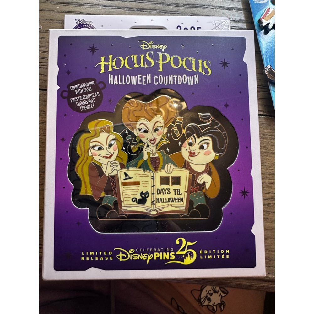 2025 Disney Parks Halloween Countdown Hocus Pocus Sanderson Sisters Jumbo Pin